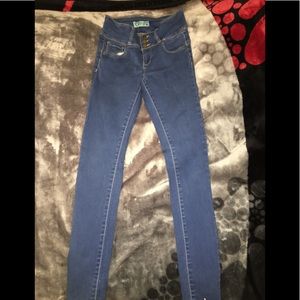 Wax skinny jeans